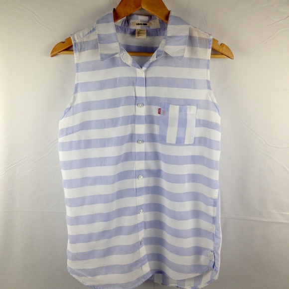 Levi's Tops - Levi's Sleeveless Stripe Blouse Size Medium